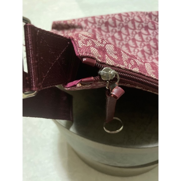 Christian Dior Burgundy Monogram Trotter Messenger Bag - Picture 8 of 16